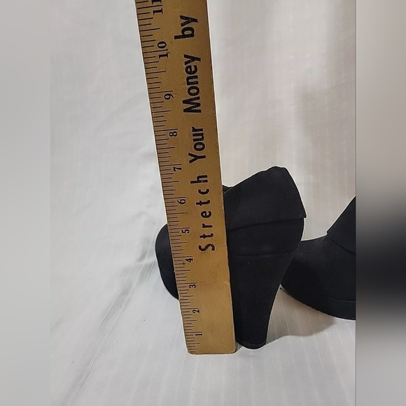 Mossimo supply womens black Booties Wedge heel Size 8.5 - Picture 5 of 6